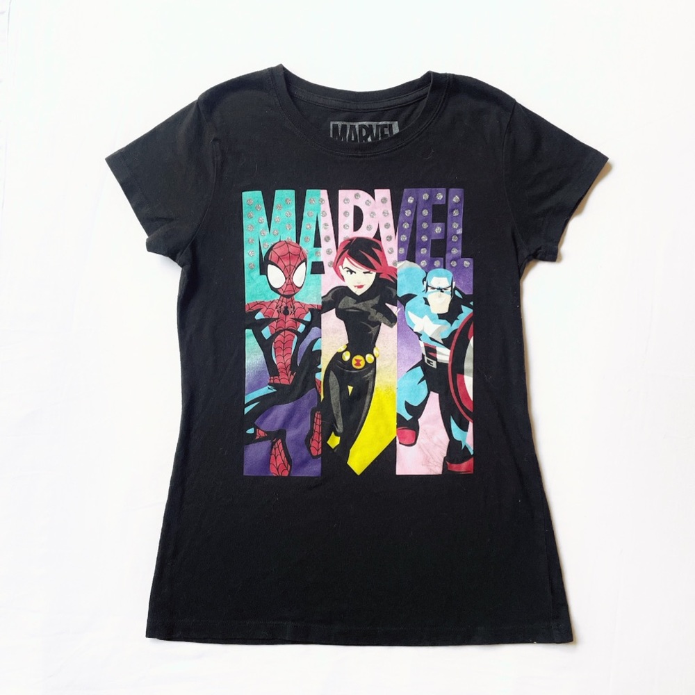 Girls Sz L (10-12) Marvel Graphic Tee